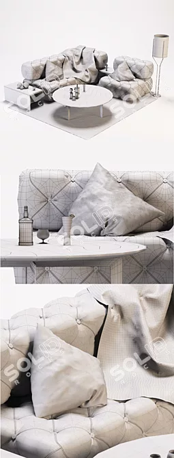 Modular Sofa Set: Versatile and Stylish 3D model image 3