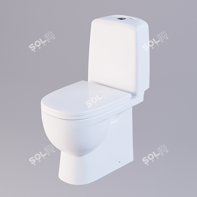 Scandinavian Style Bathroom: Compact & Airy 3D model image 1