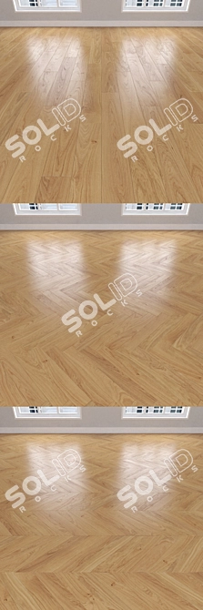 Parquet Oak: Herringbone, Linear & Chevron 3D model image 2