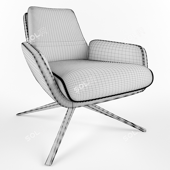 ErgoLux Chair: Modern Elegance & Supreme Comfort 3D model image 2