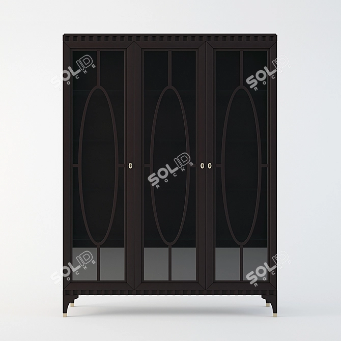 Elegant Glass Cupboard: SevenSedie Ellipse 3D model image 2