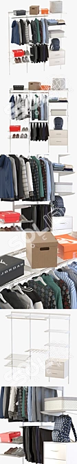 Sleek Clothing Storage Solution 3D model image 2