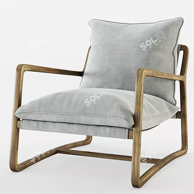 Abbott Ace Wooden Chair 3D model image 1