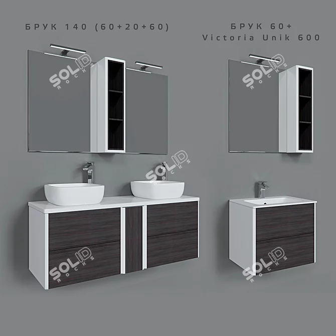 Aquaton Brook Modular Furniture 3D model image 1