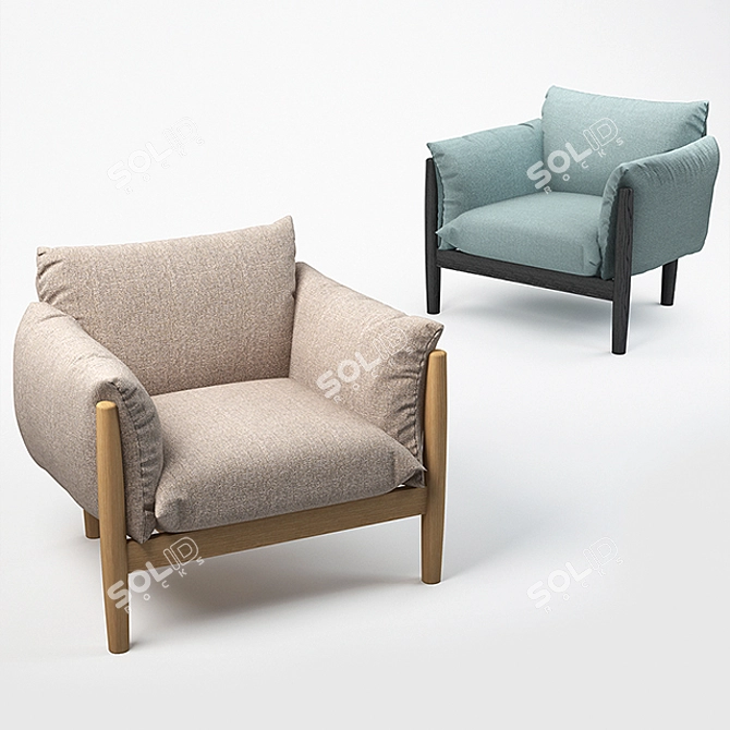 Elegant Tapio Armchairs: Exquisite Design & Unmatched Comfort 3D model image 1