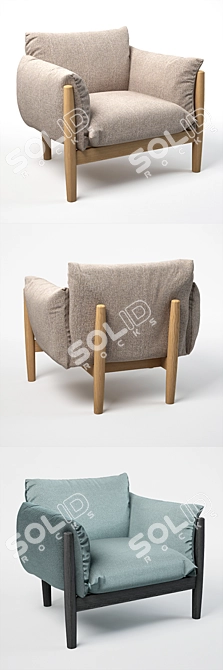 Elegant Tapio Armchairs: Exquisite Design & Unmatched Comfort 3D model image 2