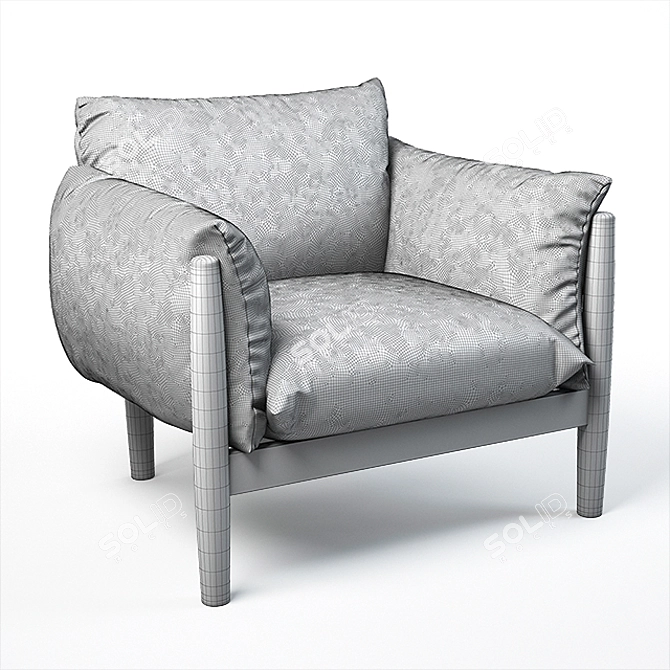 Elegant Tapio Armchairs: Exquisite Design & Unmatched Comfort 3D model image 3