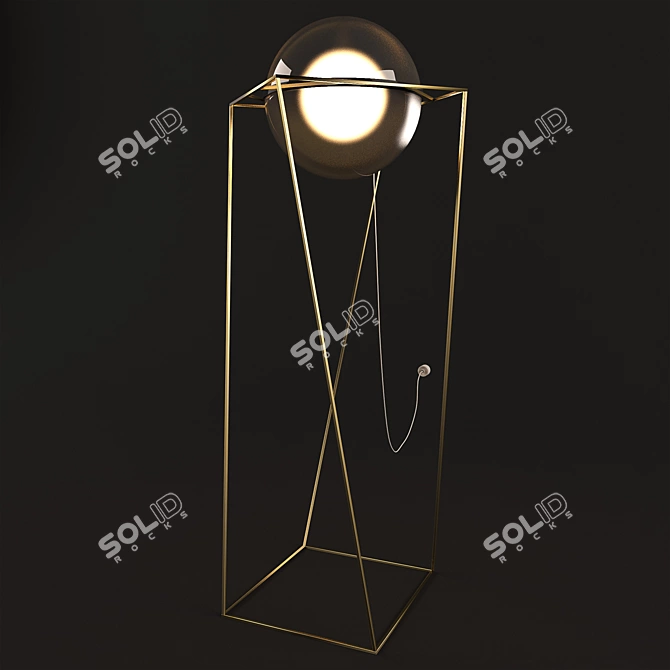 Stylish Floor Lamp with Vray  3D model image 1