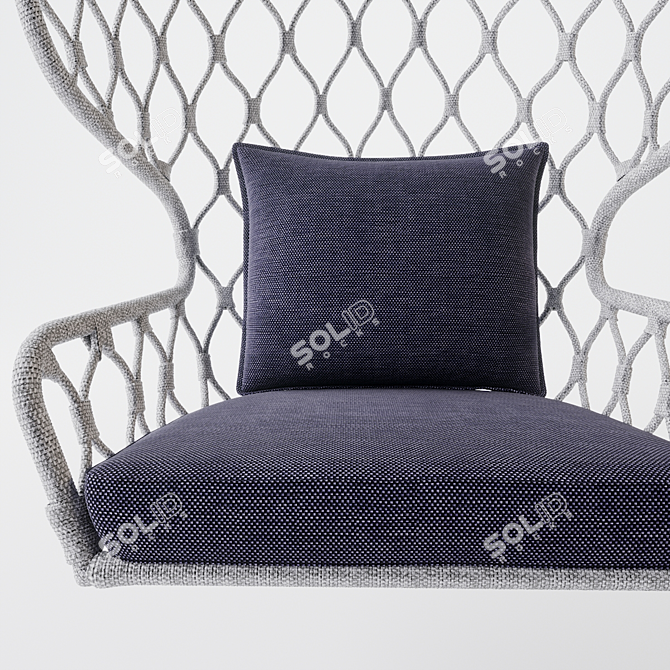 Cozy Rattan Shell Swing 3D model image 3