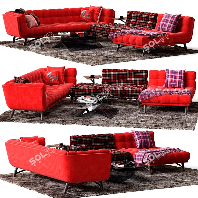 Modern Angolo Sofa by Roche Bobois 3D model image 1