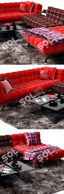 Modern Angolo Sofa by Roche Bobois 3D model image 2