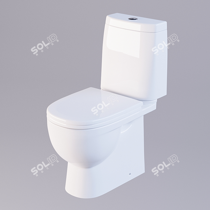 Sleek Fest Toilet Bowl 3D model image 1