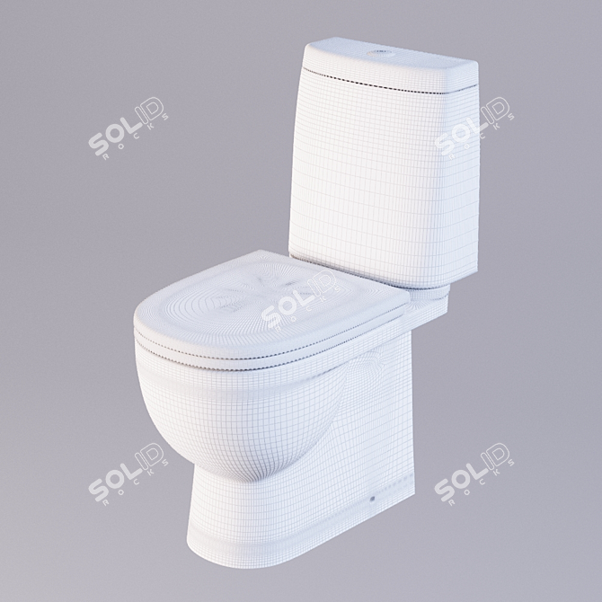 Sleek Fest Toilet Bowl 3D model image 2