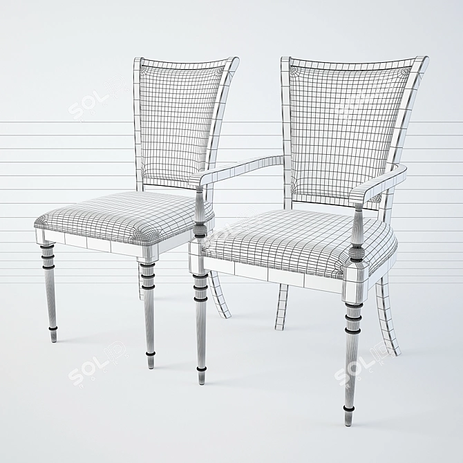 Elegant Goethe Chair: Timeless Design 3D model image 3