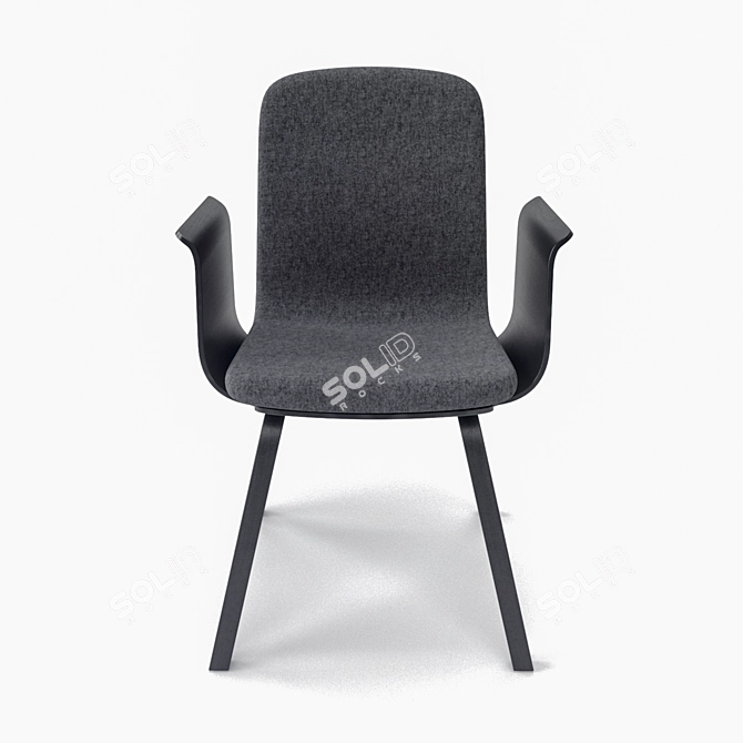 Bolia Hazel Chair: Sleek Design, Dark Grey Fabric 3D model image 2