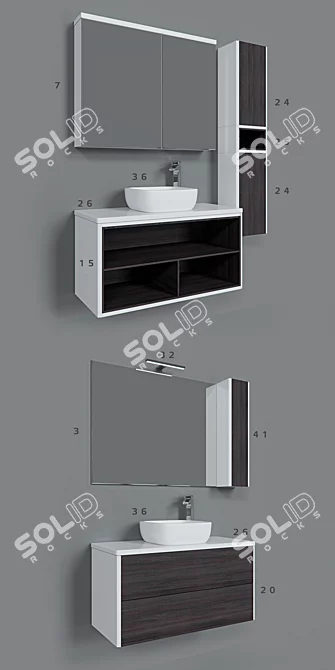 Aquaton Brook 100 Modular Furniture Collection 3D model image 2