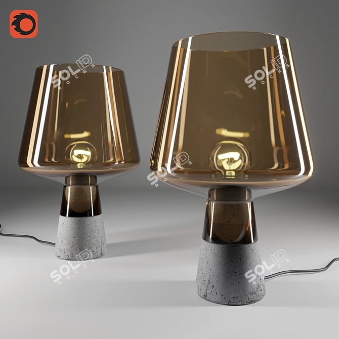 Elegant Grey Lighting Fixture 3D model image 1