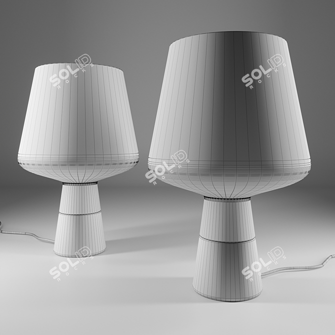 Elegant Grey Lighting Fixture 3D model image 2