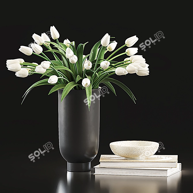 Luxurious Rug Collection: Vase, Palm & Coll 3D model image 8