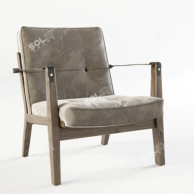 Stylish and Comfortable 781S Lounge Chair 3D model image 1