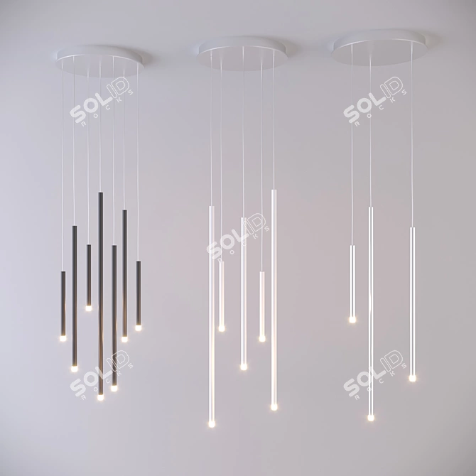 Title: Nano Cluster Pendant Light 3D model image 1