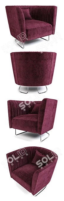 Elegant Shellon Armchair: Sleek Design & Comfort 3D model image 2