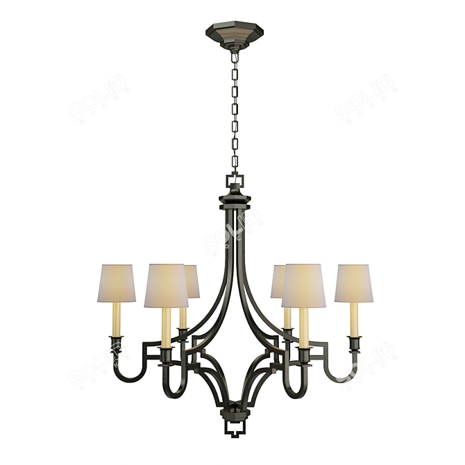E.F. Chapman Mykonos Chandelier: Aged Iron 3D model image 1