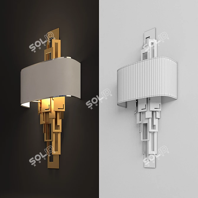 Italian Luxury: Bellagio Night Table & Wall Lamp 3D model image 3