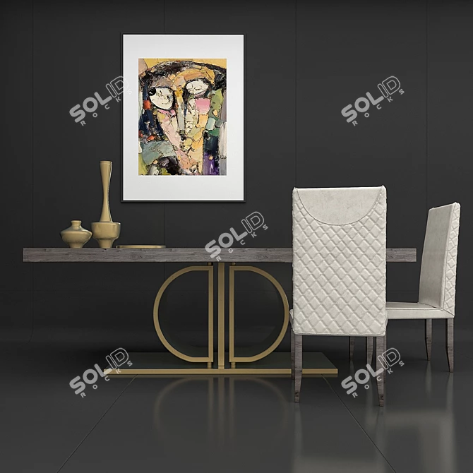 Monogram Dining Room Collection 3D model image 1