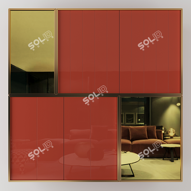 Wolfang Storage Cabinet - Meridiani 3D model image 1