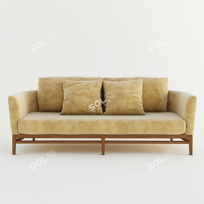 Sleek Modern Sofa Design 3D model image 3