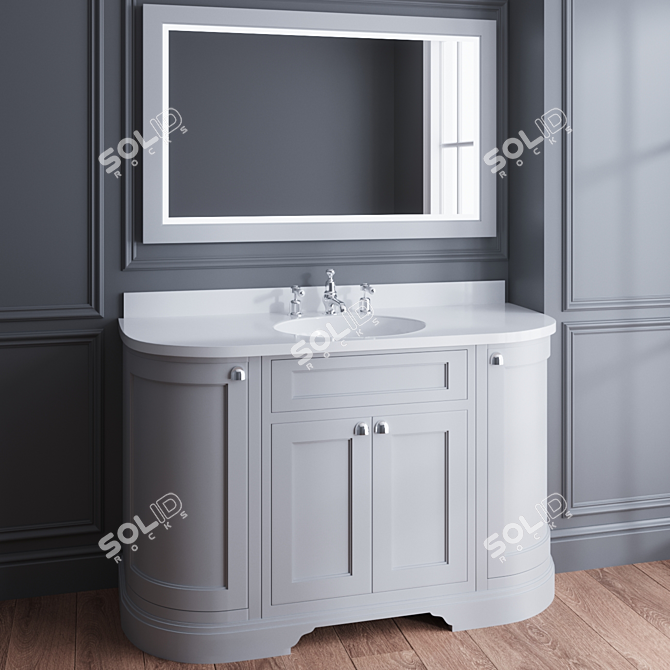 Burlington Bathroom Set - Elegant and Functional 3D model image 1