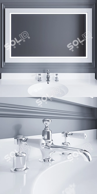 Burlington Bathroom Set - Elegant and Functional 3D model image 2