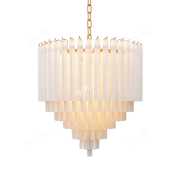 Nova Frosted Glass Chandelier 3D model image 1