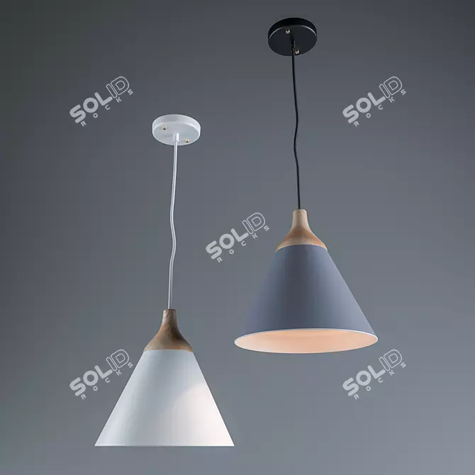 Elegant Lilla Pendant Lamps 3D model image 1