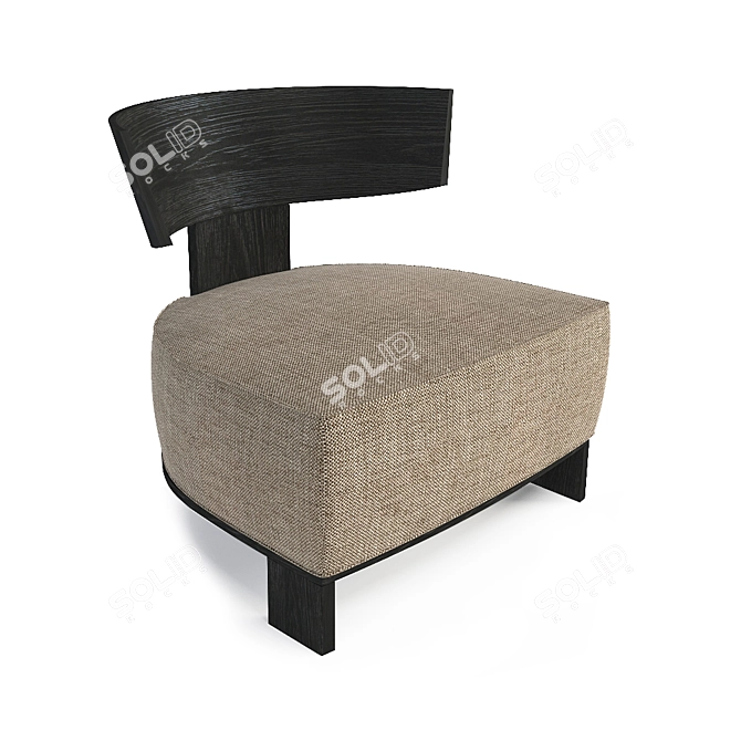 Elegant Armchair Clipper by Molteni 3D model image 1