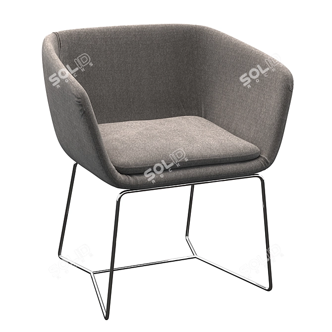 Casprini Mamy: Stylish Fireproof Lounge Chair 3D model image 1