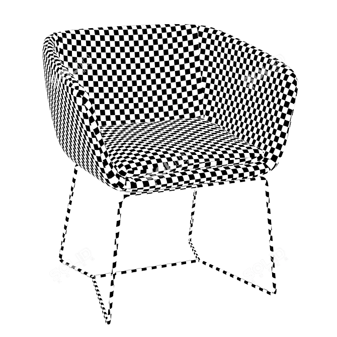 Casprini Mamy: Stylish Fireproof Lounge Chair 3D model image 3