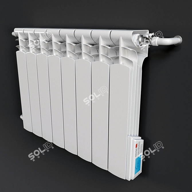 Wall-Mounted Electric Convector 3D model image 1