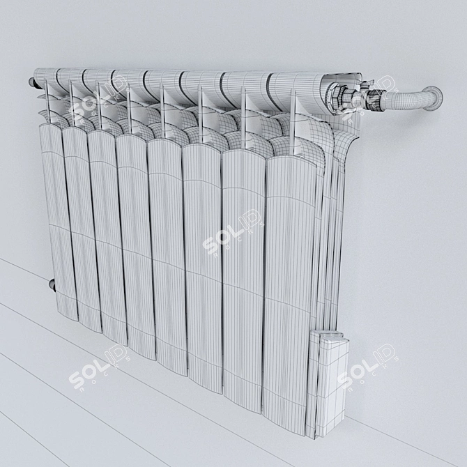 Wall-Mounted Electric Convector 3D model image 2