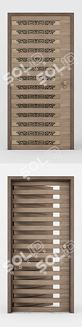 Grill Main Door 2: 1040mm Size 3D model image 2