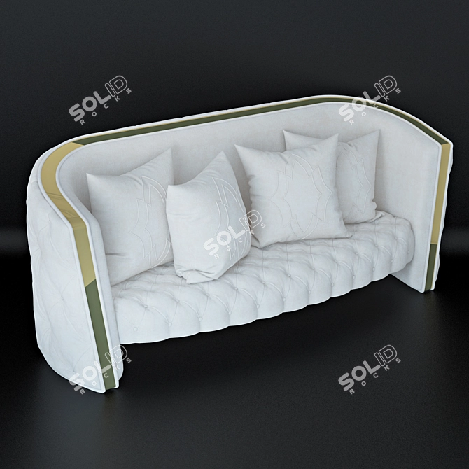 Luxurious Atena Sofa: Timeless Elegance 3D model image 2