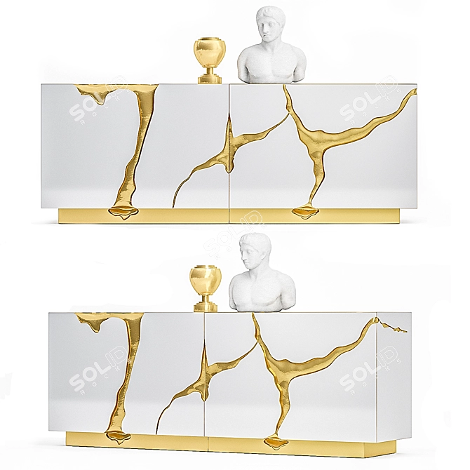 Luxury Lapiaz Sideboard: Stunning Elegance 3D model image 1