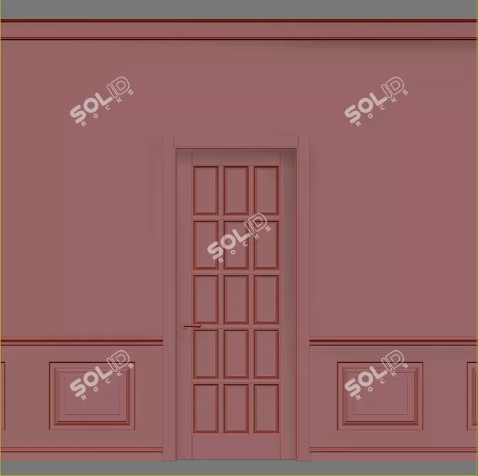 Elegant Wall Moulding: Enhance Your Space 3D model image 2