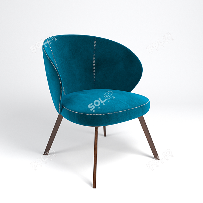 Elegant Armchair | 750x650x850 3D model image 1