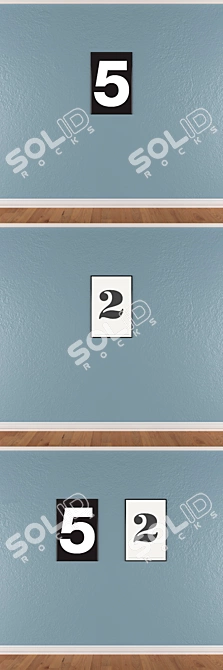 Versatile Set of Wall Paintings 3D model image 3