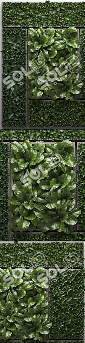 Green Wall Garden Module 3D model image 2