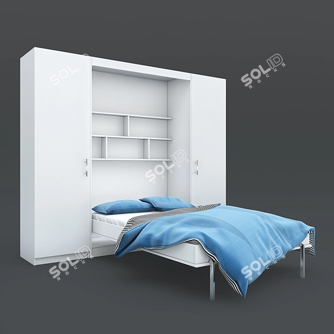 Space-Saving Closet Bed Practitioner 3D model image 1