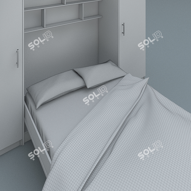 Space-Saving Closet Bed Practitioner 3D model image 3