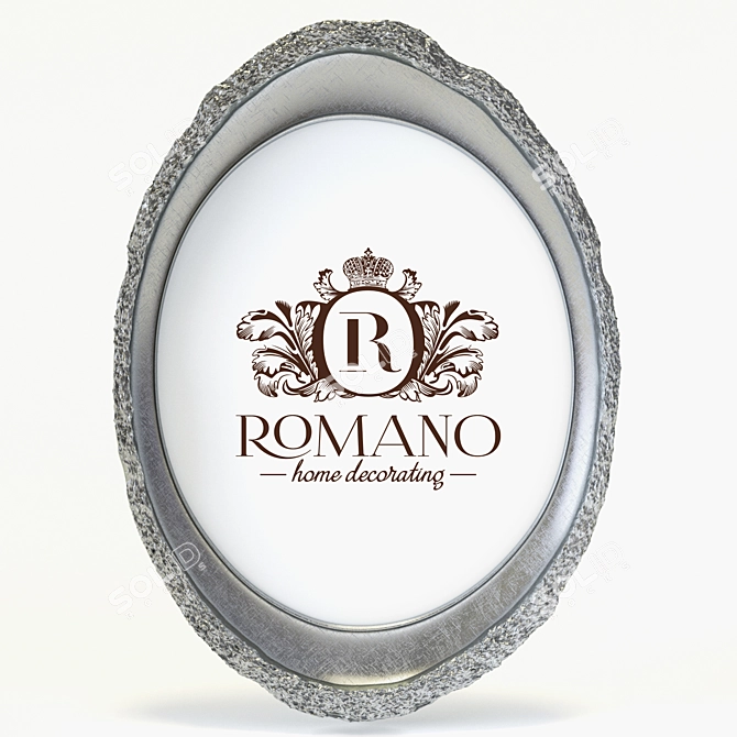 Elegance in Gold: Romano Home Mirror 3D model image 2